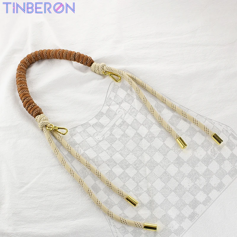 

TINBERON Bag Straps Fashion Nylon Rope Braided Strap Women Handbag Handles DIY Wrist Band Single Shoulder Bag Decorate Bag Part