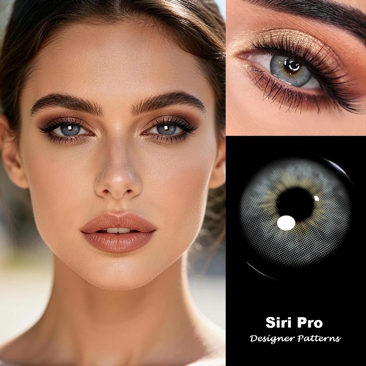 Visuashow Siri Pro 1 Paar Weiche Farbige Kontaktlinsen Halbjährlich Tragbar Einweg mit Natürlichem Aussehen und Komfort Perfekt für die Schönheit der Augen, ideal für den täglichen Gebrauch und das Make-up für Frauen – Detail 2