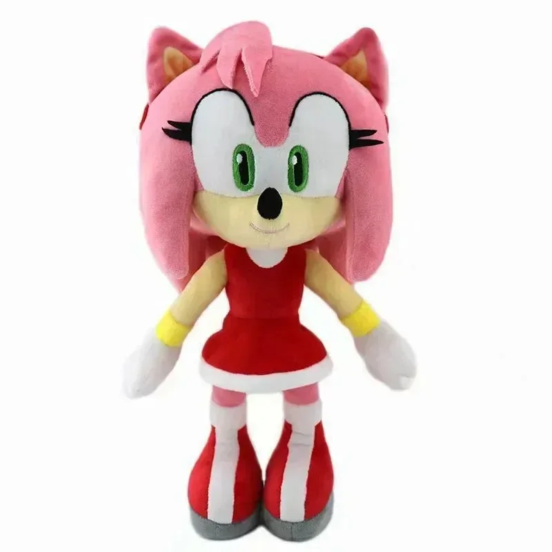 30cm Anime Sonic Peluches Toy Hedgehog Amy Rose Knuckle Tail Soft Stuffed Doll Child Birthday Sonic Lovely Toys