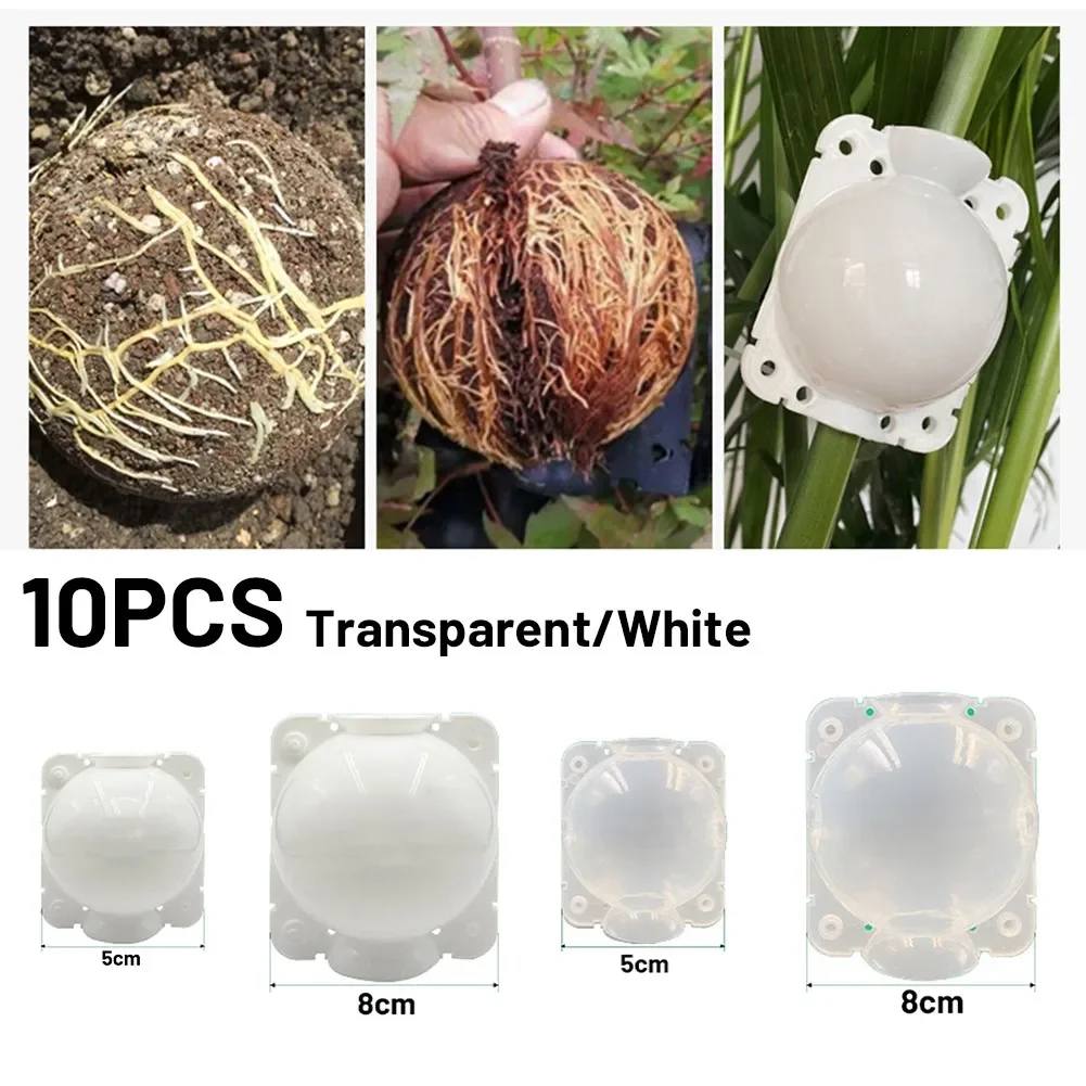 10 Piece Set Of 5/8CM Plant Rooting Equipmen High-pressure Breeding Ball Case Nursery Box Propagation Plant Root Pot Garden