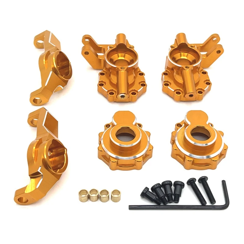 RC Car Upgrade Part Front Axle C Steering Cup Kit For TRAXXAS 1/10 TRX4 HUANGBO 1/10 R1001 R1002 R1003 RC Car Upgrade Parts Gold