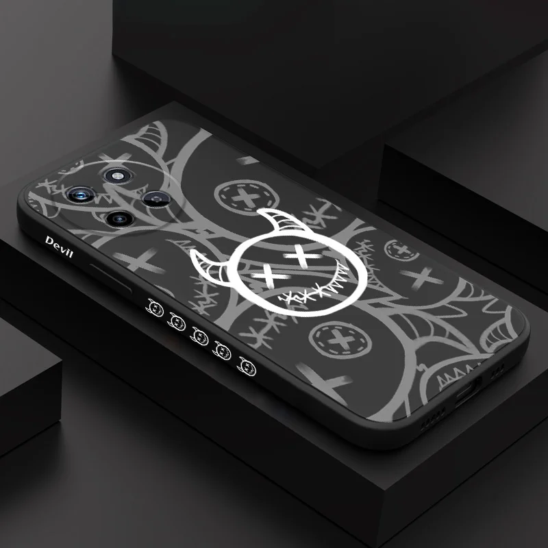 

Cool Devil Phone Case For OPPO Realme 14 13 12 11 10 9 9i 8 8i 7 Pro Plus C35 C21Y C25Y C25 Liquid Silicone Cover