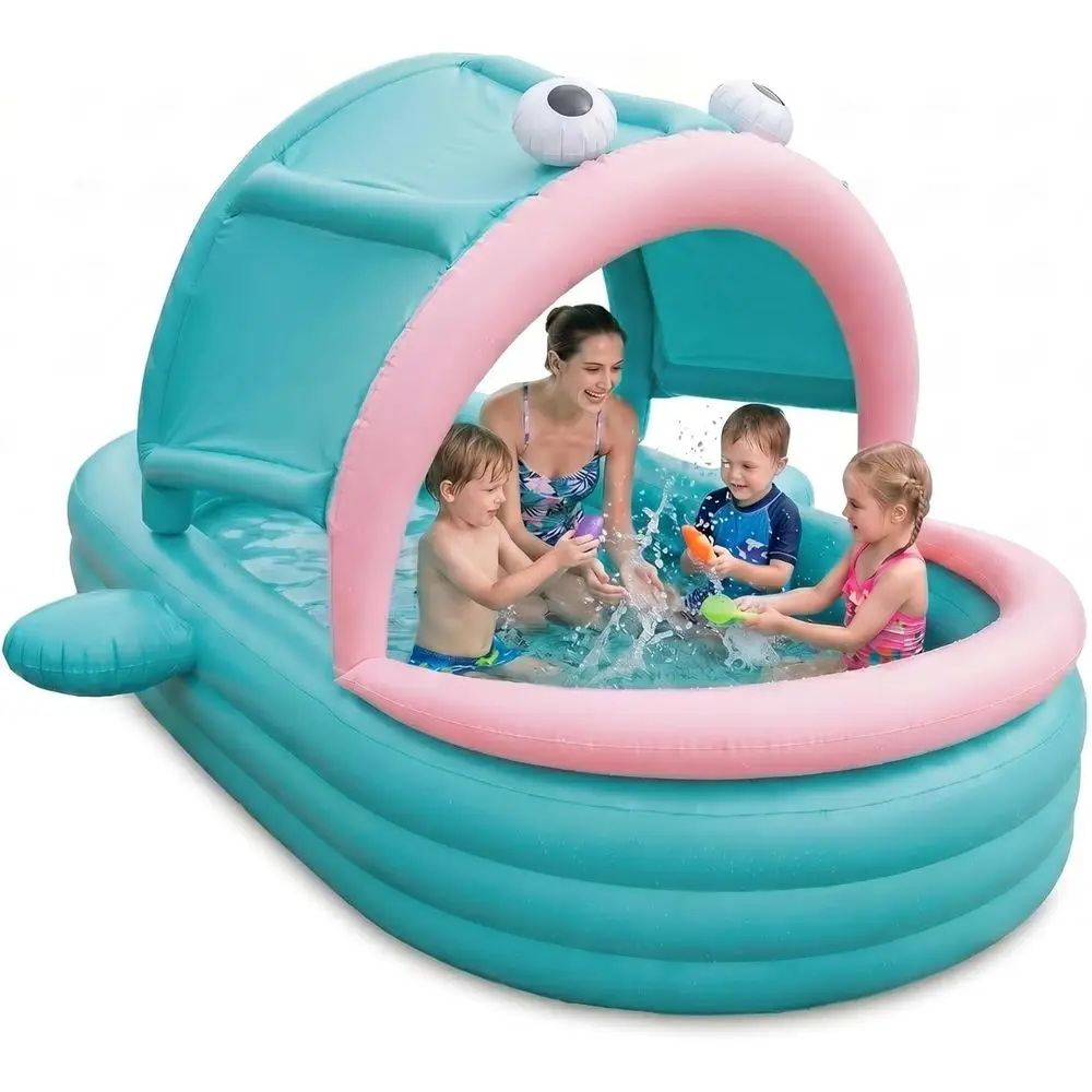 

Inflatable Family Pool for Kids and Adults, Thickened PVC, 3 Air Chambers, 112x65x22, Ideal for Summer Fun
