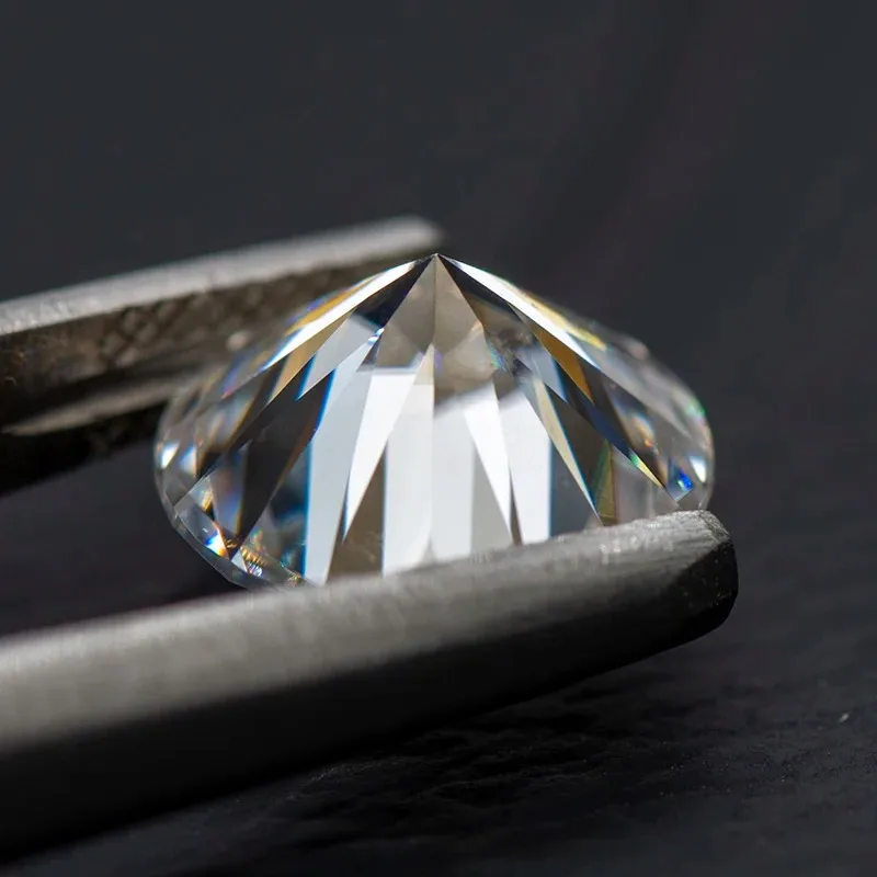 Moissanite batu 0. 1ct-12CT D warna potongan bulat VS1 batu longgar grosir batu permata untuk Moissanite perhiasan dengan sertifikat GRA