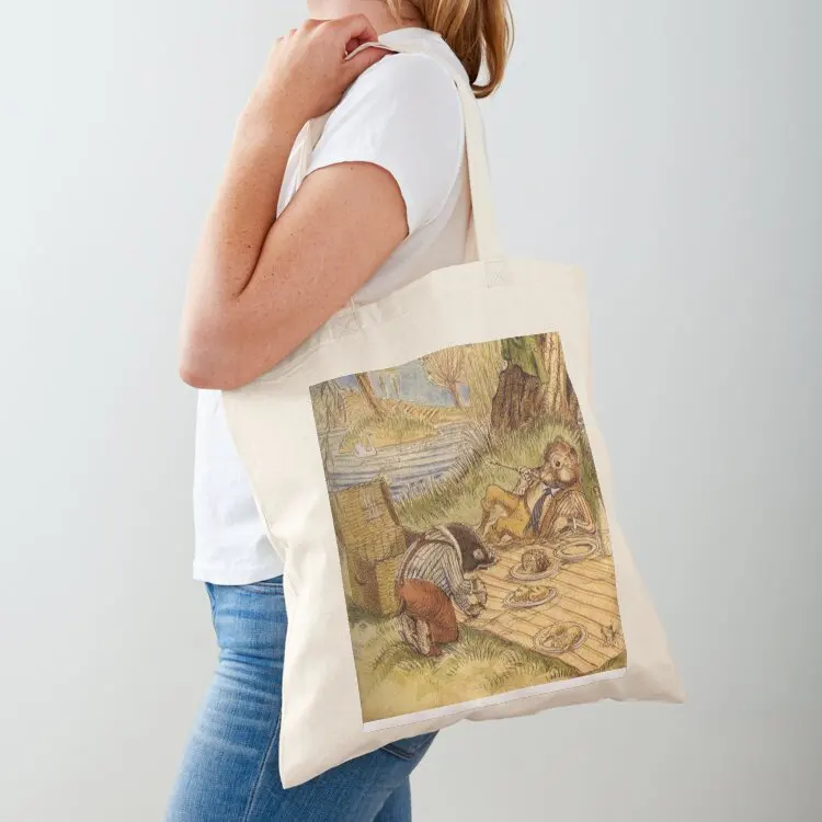 

Rat and Mole on a Picnic Tote Bag Handbags Woman shopper bag tote bag screen tote bags men