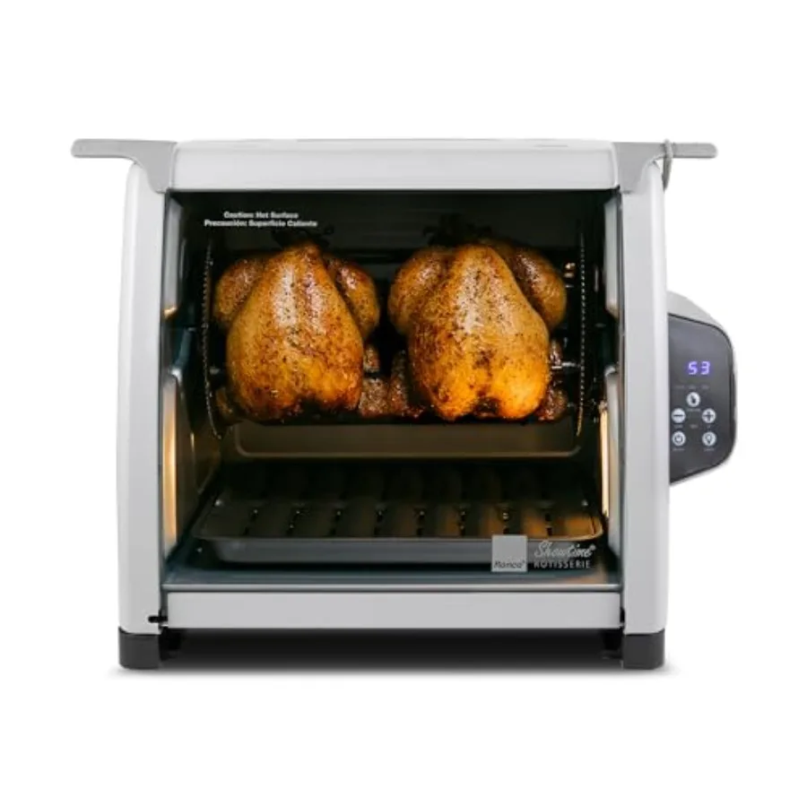 

6000 Platinum Series Rotisserie Oven Digital Display 12-Pound Capacity Auto Shutoff Includes Rotisserie Spit Multi-Purpose Bask