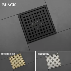 304 Stainless Steel 150MM*150MM Shower Room Floor Drain Filter Square Grid Anti-Odor And Insect-Proof Pipe Drainage