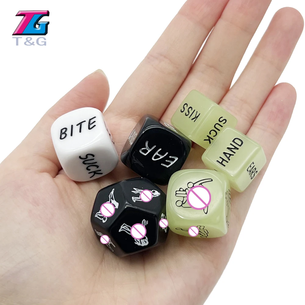 Luminous Dice Set for Adult, Sex Game, Erotic Craps, Night Lights, Love, Sexy, Funny, Game, Flirting Dices with a Dice Set