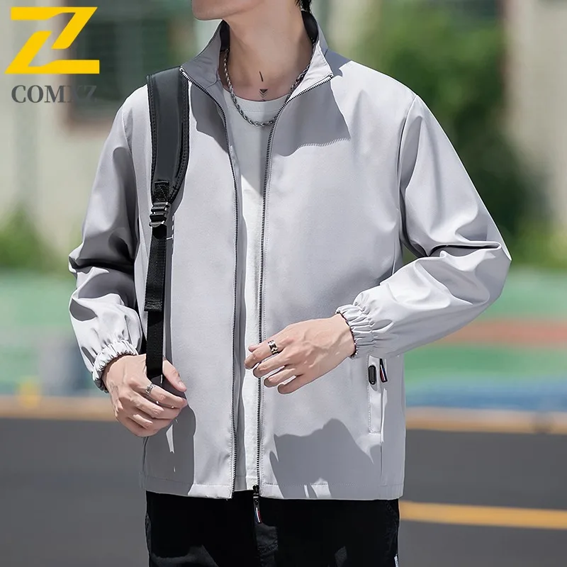 

COMXZ Men Jacket 2025 Autumn Fashion Turndown Collar Camping Windproof Coat Casual Streetwear Versatile Wear Resistant Jackets