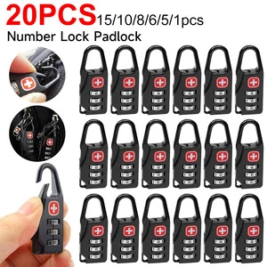 Outdoor Backpack Handbag Zipper Lock Anti Theft Portable Mini Combination Code Number Lock for Travel Backpack Accessories