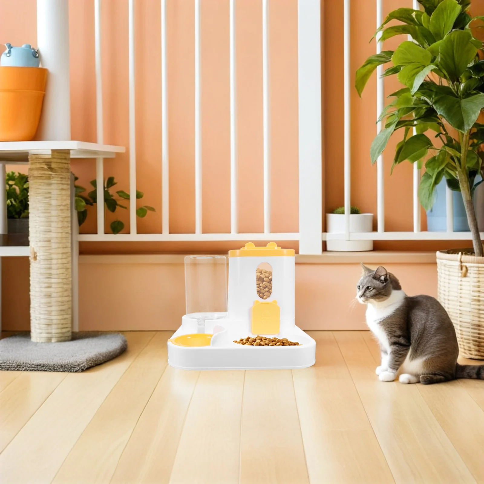 

Automatic Pet Feeder Cat Food Dispenser Set Kitten Puppy Slow Feeding Bowl Puppy Dish for Feeding and Water Automatic Pet Feeder