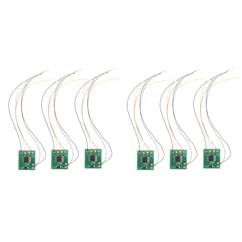 

FBIL-6Pcs HO N Scale Model Electric Circuit Board Traffic Light Signal Model HO Scale Train Railway Miniatures