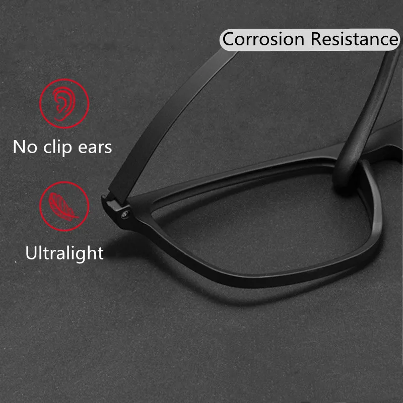 Ultra-Light Square Pure Titanium Comfortable Men Woman Eyeglasses Frame Myopia Reading Optical Prescription Large Frame Glasses