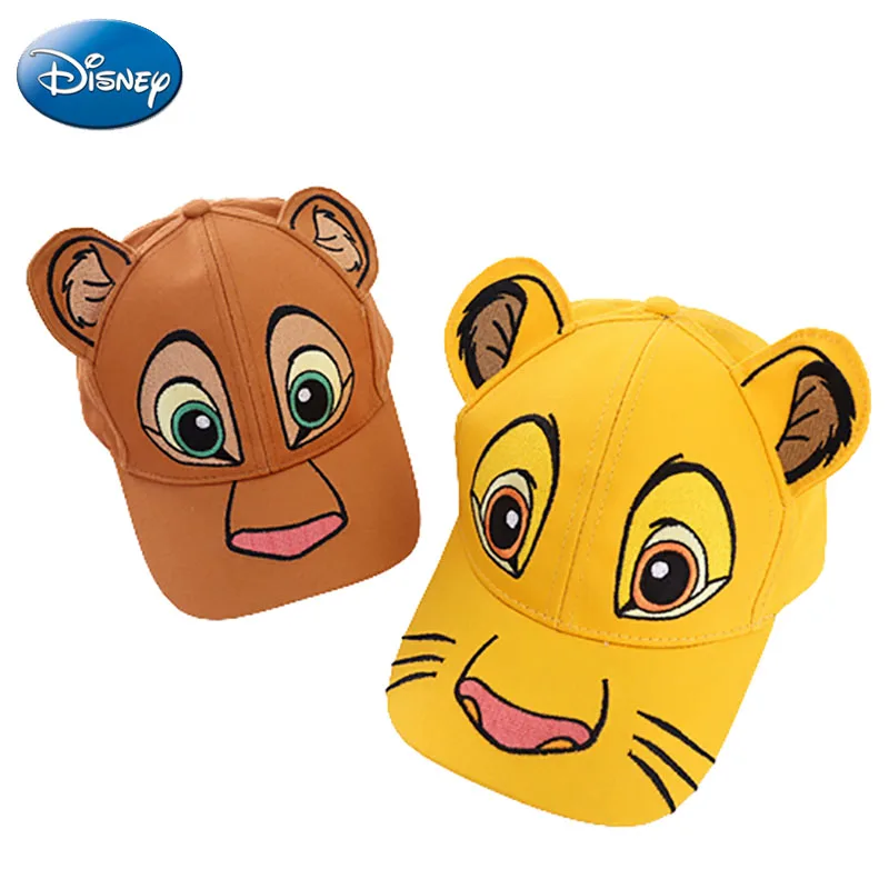 Disney Baseball Caps Cartoon Lion Kids Hat Spring Autumn Kawaii Ears Boys Girls Sun Visor Hat Baby Fashion Outdoor Snapback Caps