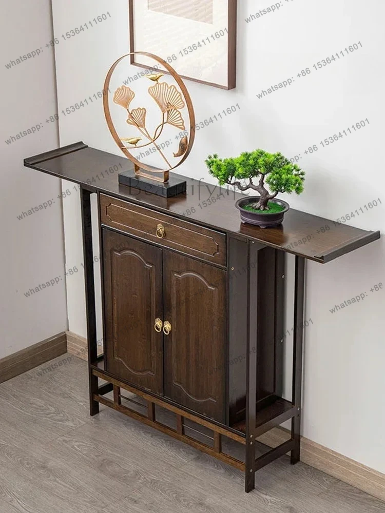 jj4  New Chinese-style entrance end view table narrow strip table designer high-end simple new model