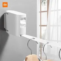 Xiaomi Mijia Invisible Clothesline Plastic Anti-slip Windproof Cool Clothes with Outdoor Folding Hanging Clothes Artifact