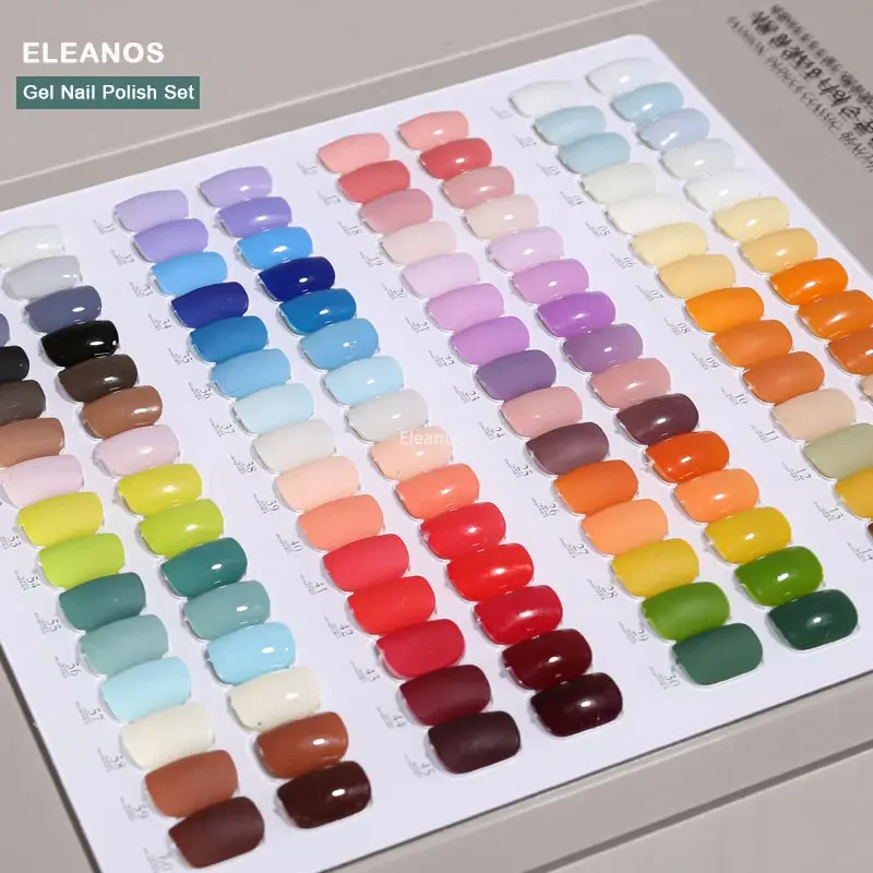 Eleanuos-juego completo de esmaltes en Gel para uñas, Set de esmaltes en Gel de estilo coreano, con diferentes botellas, UV, LED, 60 colores