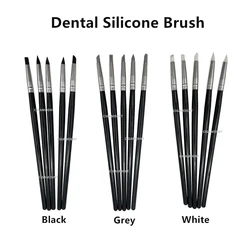 1Set Dental Instruments Composite Resin Adhesive Cement Brush Silicone Brush Porcelain Brush Pen Tooth Shaping Tools
