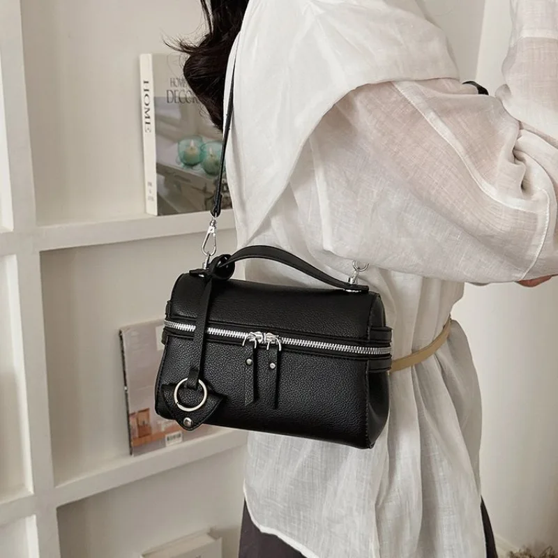 

Элегантная кожаная женская сумка-тоут в модном парижском стиле, стильная сумка-мессенджер через плечо для повседневного использования