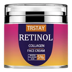 Retinol Cream for Face with Hyaluronic Acid, Day-Night Anti-Aging Moisturizer for Women, Men,