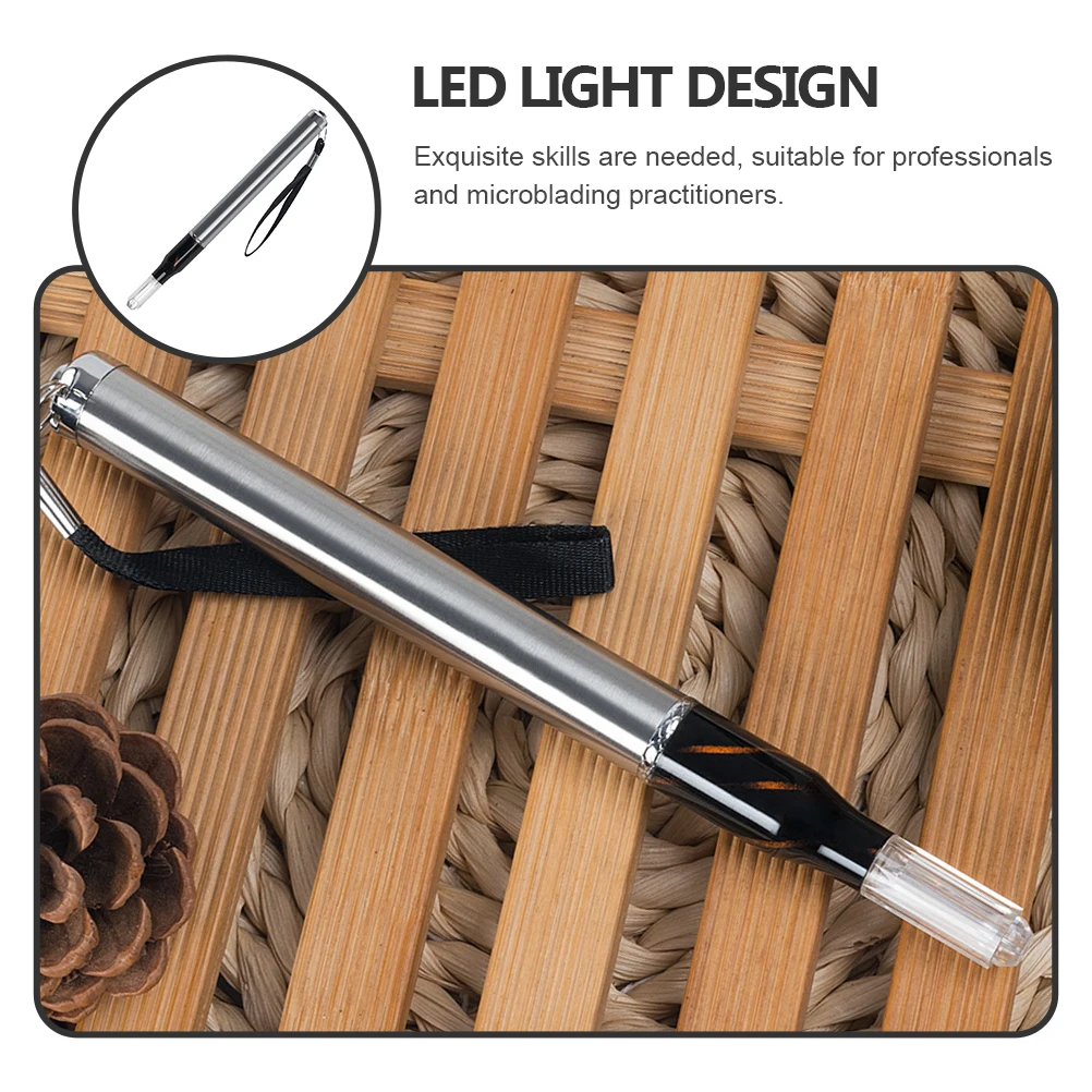 

Eyebrow Tattoos Pen Microblading Pencil LED Light Black H Multifunctional Beauty Tool Professional Tattoo Shop Practitioners