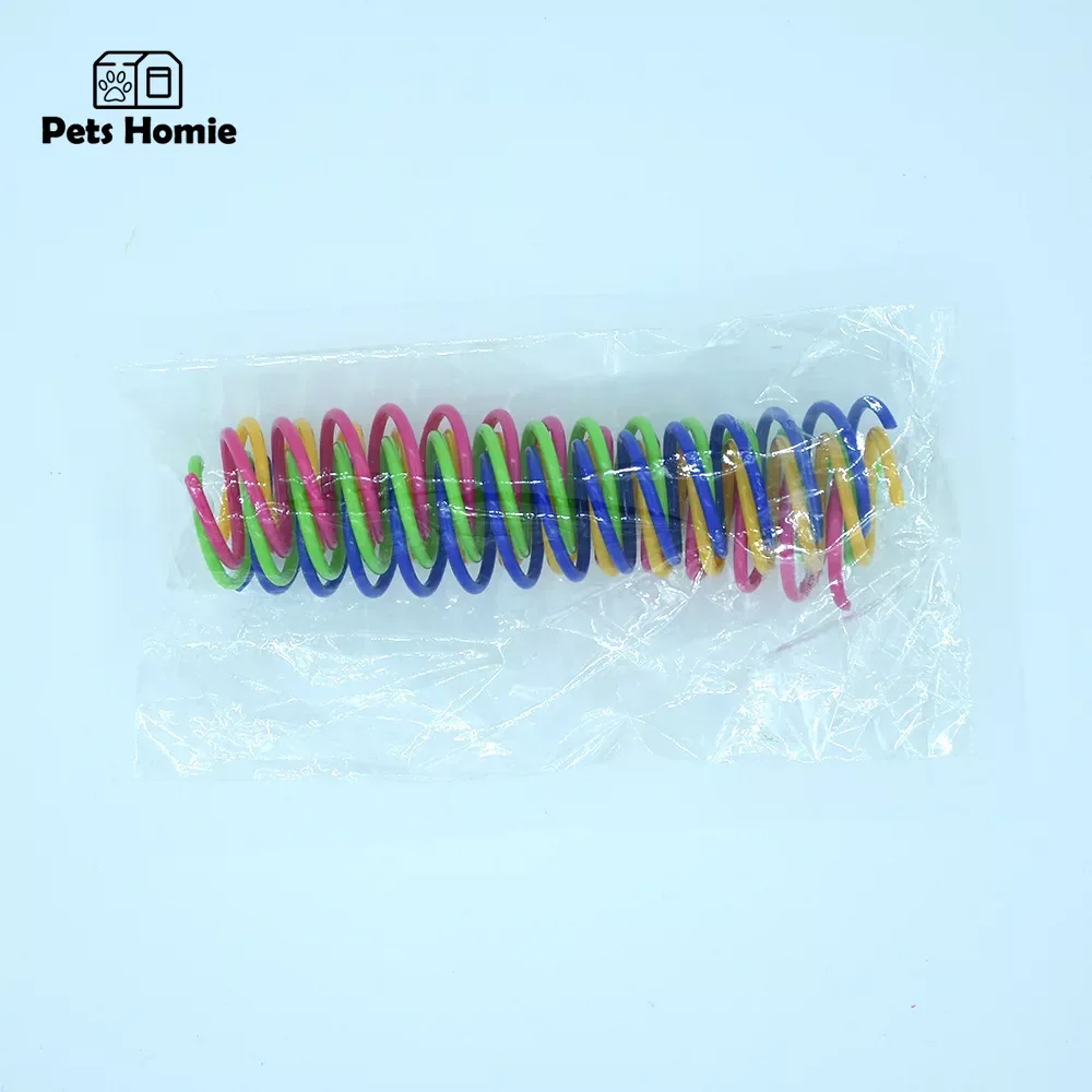 4/8/12pcs Kitten Cat Toys Wide Durable Interactive Heavy Gauge Cat Spring Toy Colorful Springs Cat Pet Toy Coil Spiral Springs