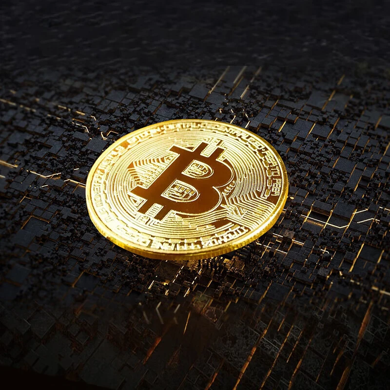 

1Pcs Creative Souvenir Gold Plated Bitcoin Coin Physical Gold Collectible BTC Coin Art Collection Physical Commemorative Gift