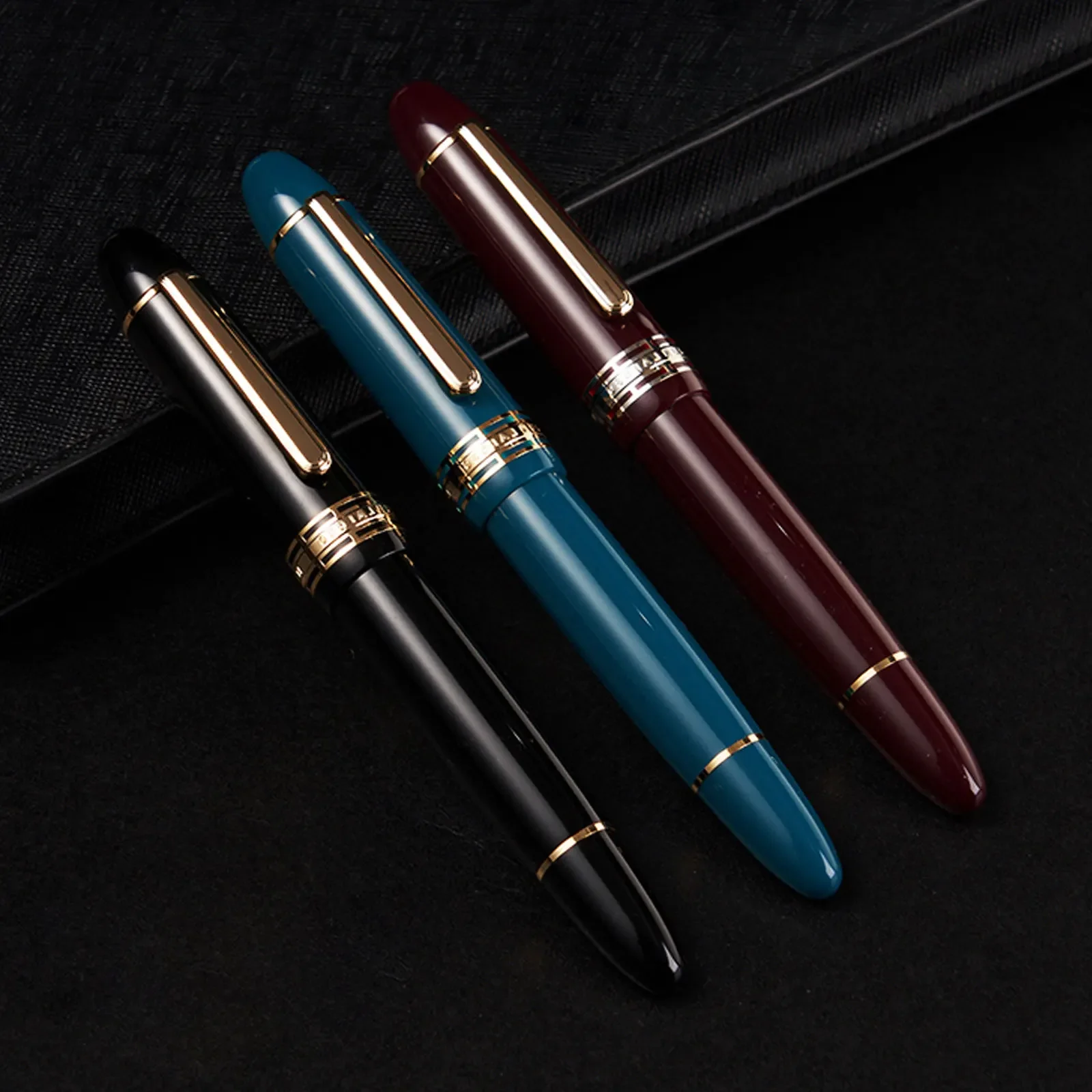 

Yongsheng 630 Resin Fountain Pen 14K Gold Heartbeat Standard Nib Piston inking Gold Clip Stationery Business Writing ink pens