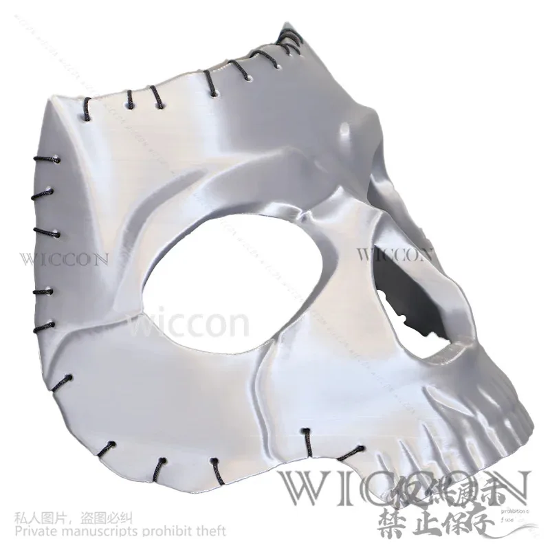 لعبة دعوة تأثيري واجب Warzone قناع هالوين الرعب دور نداء واجب الهيكل العظمي شبح ثلاثية الأبعاد حمض البوليلاكتيك قناع فضي مخصص