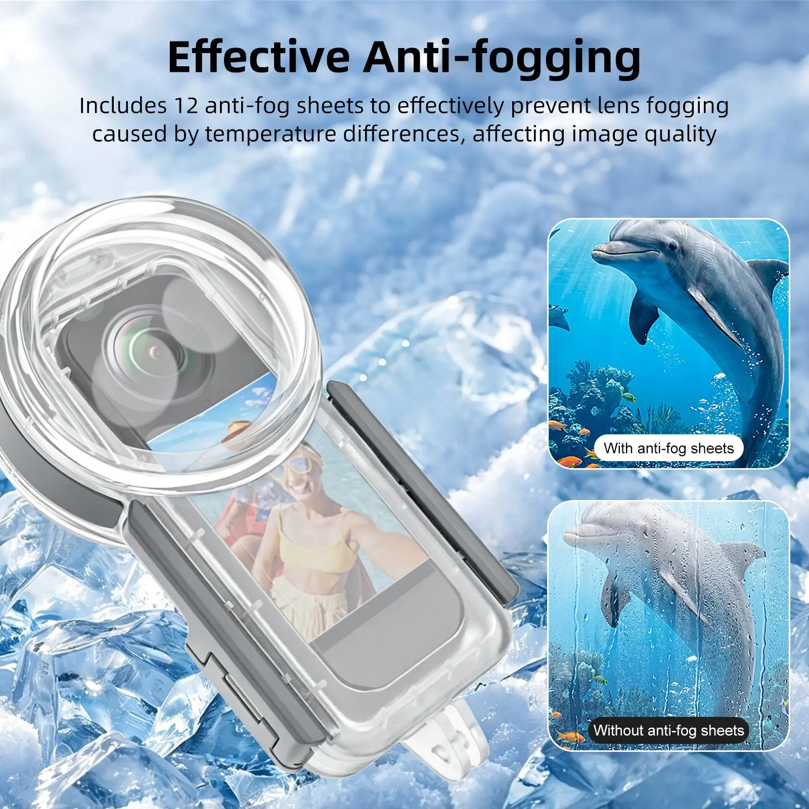 PULUZ 50m Sealed Waterproof Diving Case For Insta360 X5, For Insta360 X5 Panoramic Camera 50m Underwater Photo Protective Shell view 5