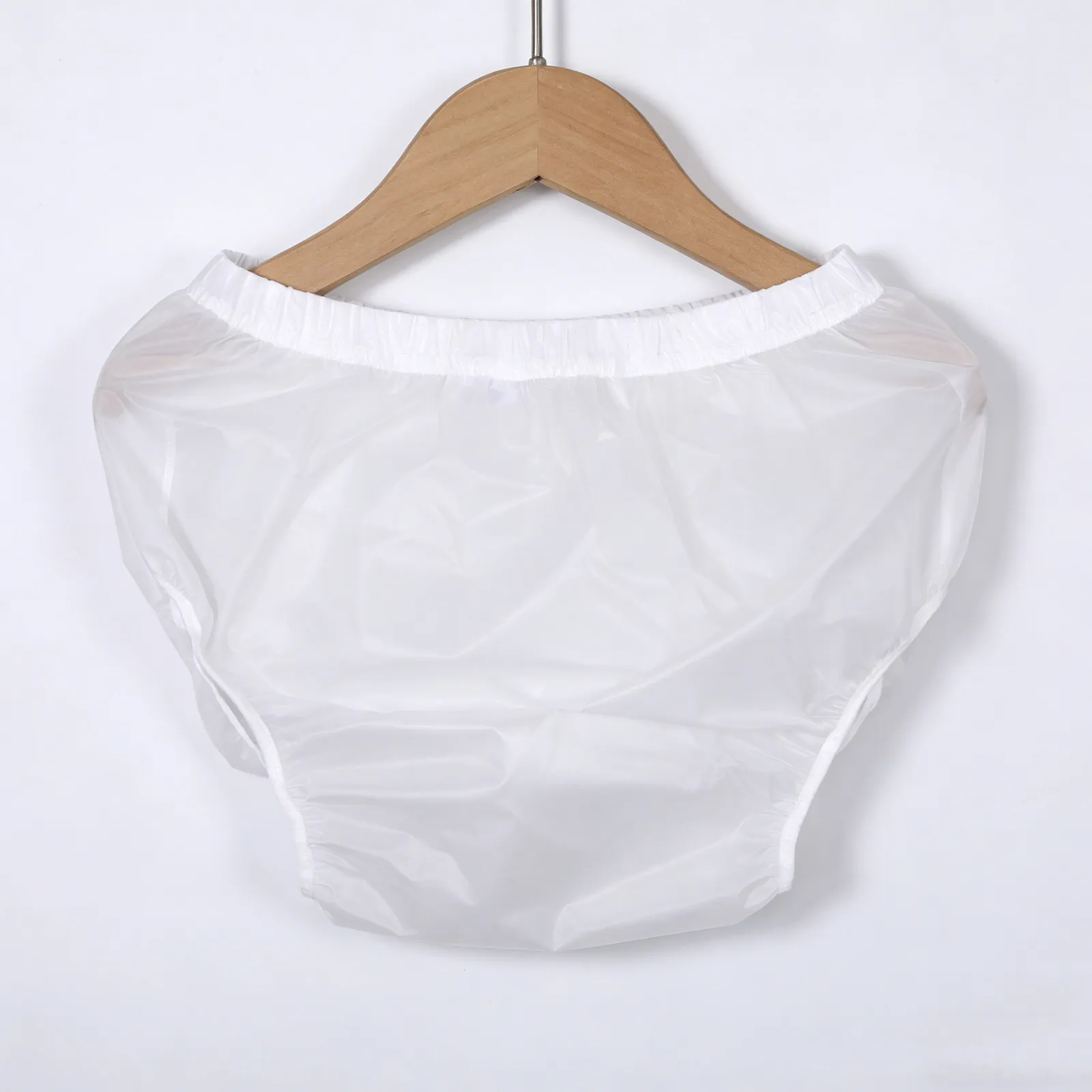 Adult Diaper Cover Xl White Waterproof Leakproof Pants Plastic Reusable Elderly Protection Home Travel Adult Nappy Cover