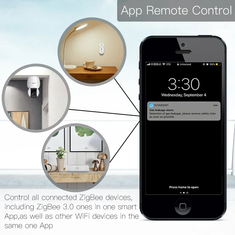 MOES-Hub de enlace inalámbrico ZigBee, Hub con cable, puente multimodo, control remoto por Bluetooth, malla, aplicación Smart Life, Alexa y Google