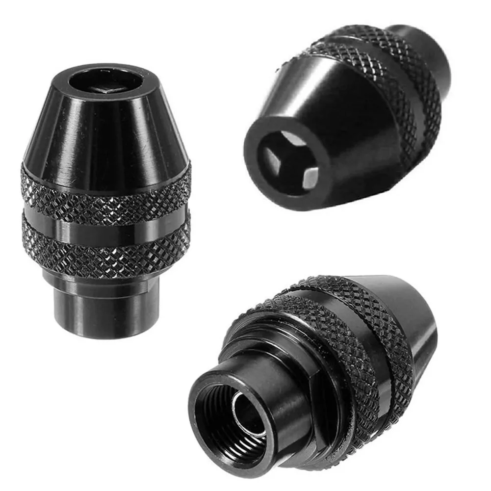 3pcs Quick Change Keyless Drill Chuck Rotary Tools Power Tool Accessories Rotary Bits With 1/32-inch To 1/8-inch Shanks