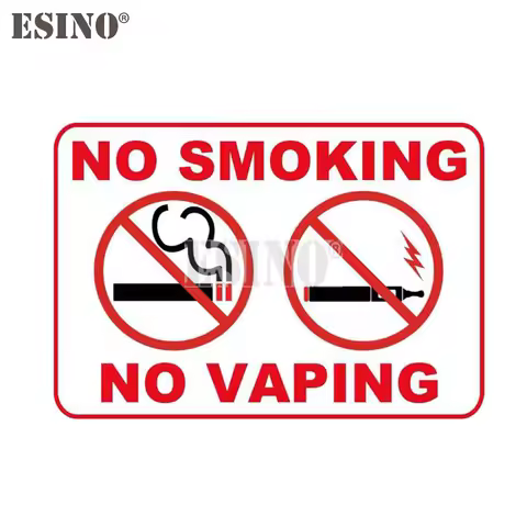 Car Styling Funny Cool Warning No Smoking No Vaping PVC Car Body Sticker Pattern Autobobile Vinyl Decal