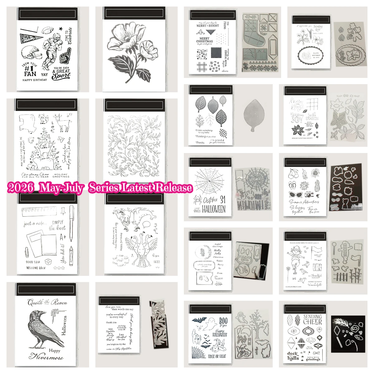 

2026 May–July Series Latest Release Halloween Flower Socks Metal Cutting Dies and Stamps for DIY Scrapbook Photo Album Calendar