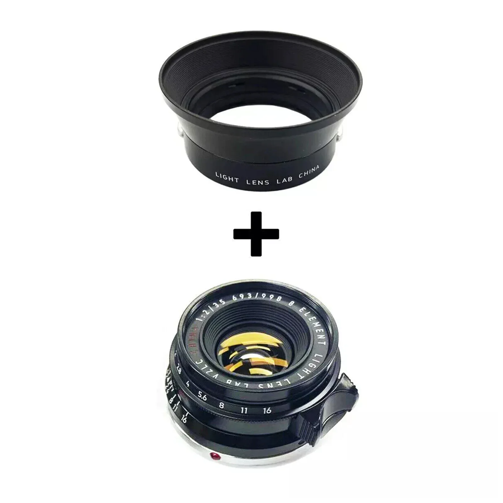 Light lens lab Lens 35mm F2 F/2 black paint for Leica Summicron V7LC camera accessories