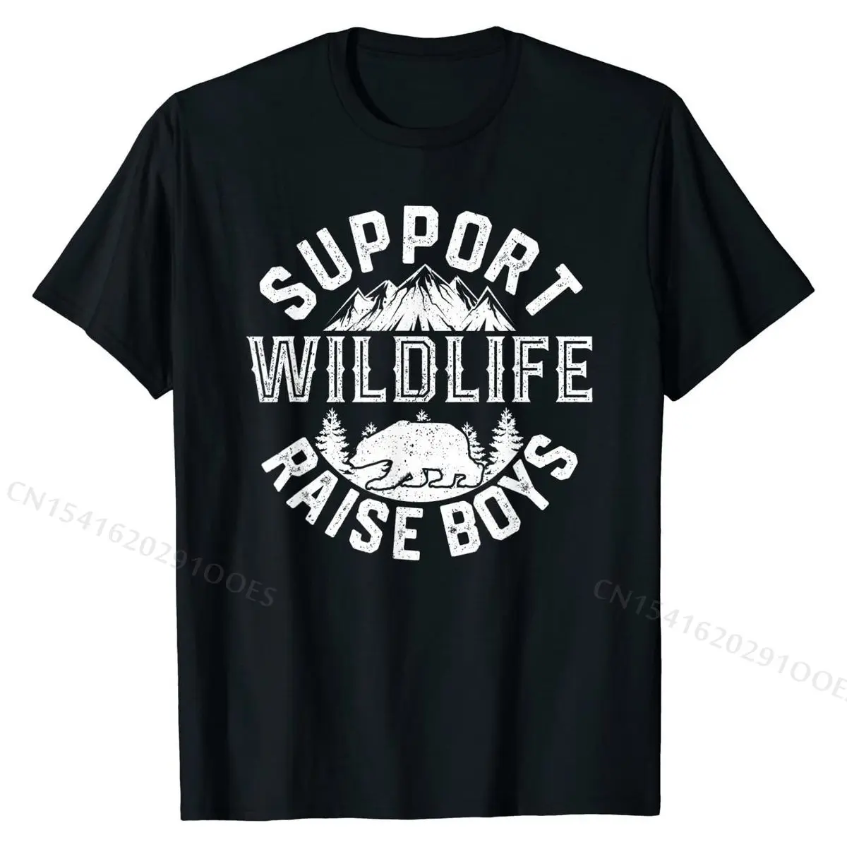 Support Wildlife Raise Boys Womens Shirt Funny Mothers Day T-Shirt Top T-shirts Normal Popular Cotton Tops T Shirt Funny for Men