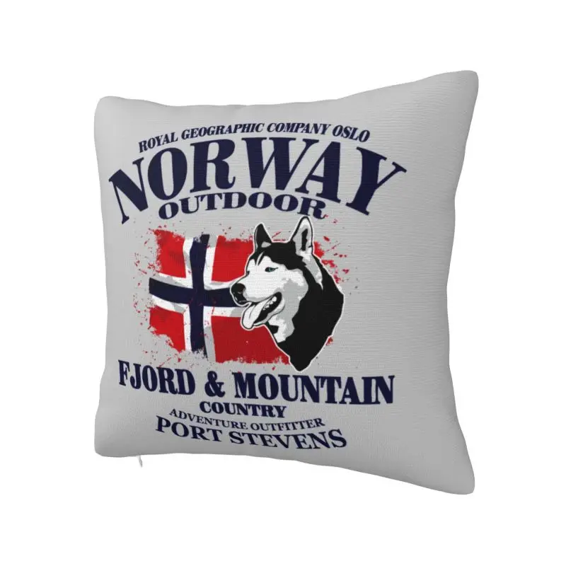 Custom Fashion Norway Flag Cushion Covers 40x40cm Velvet cute dog Pillow for Sofa Square Pillowcase Decoration