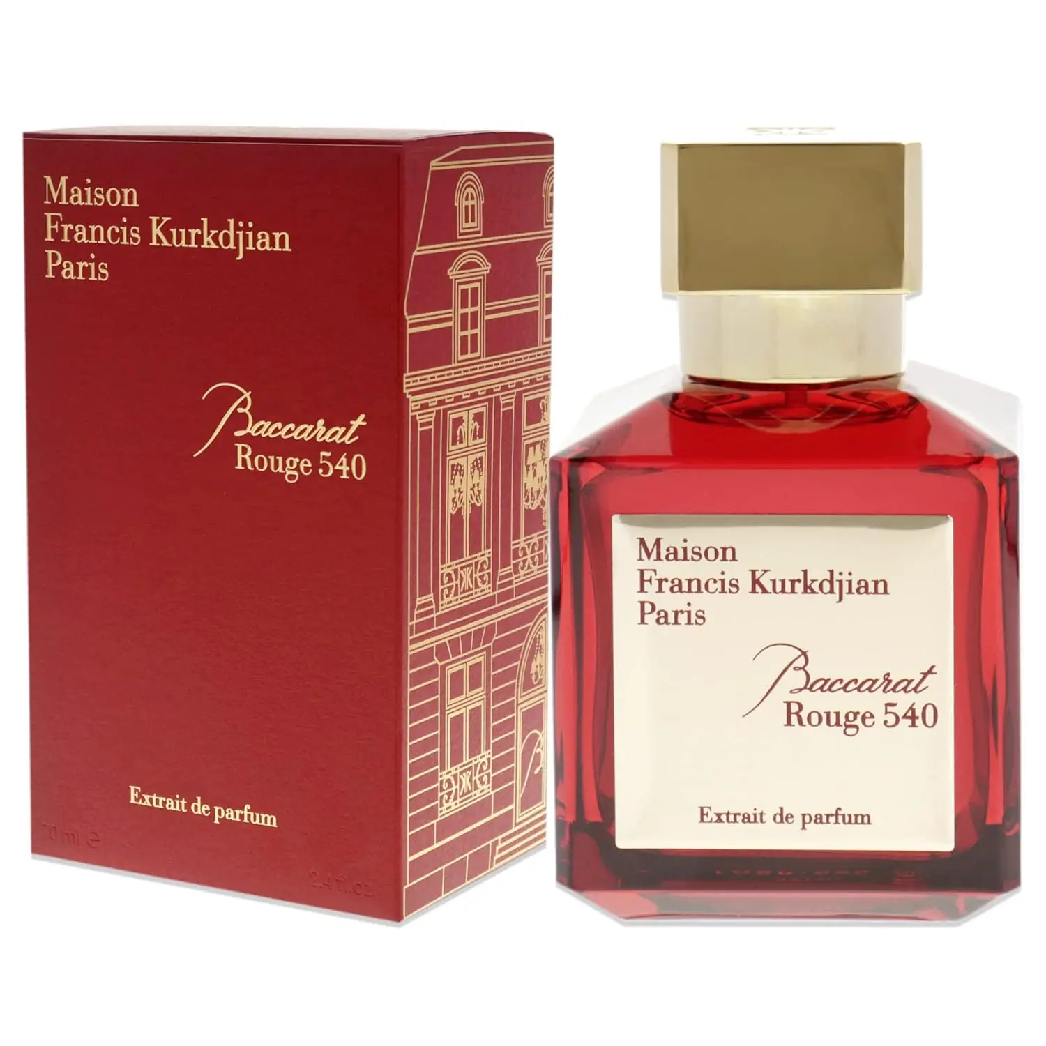 

Maison Francis Kurkdjian Baccarat Rouge 540 Pure Perfume 2.3 Fl Oz Luxury Floral Amber Fragrance Long Lasting Eau de Parfum