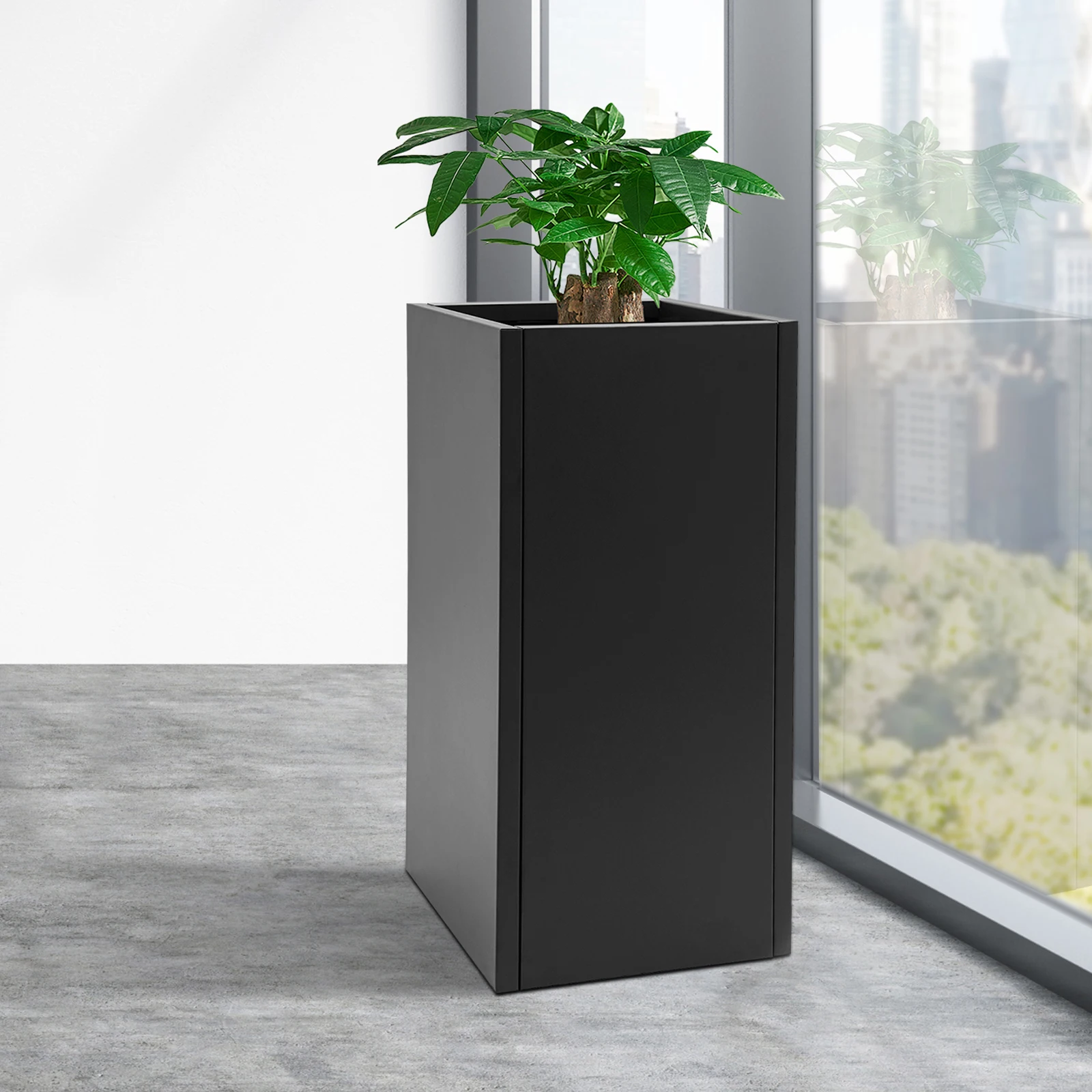 

Tall Outdoor/Indoor Planter Box, Rectangular Large Flowerpot, Tall Metal Planter Box home appliance