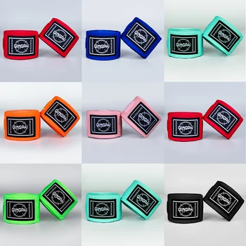 GINGPAI חדש צבעוני 1.5/3/5m 2 יחידות תחבושת בוקס פאנצ'ינג עם כפפות אימון לאימון בוקס מואי תאי MMA