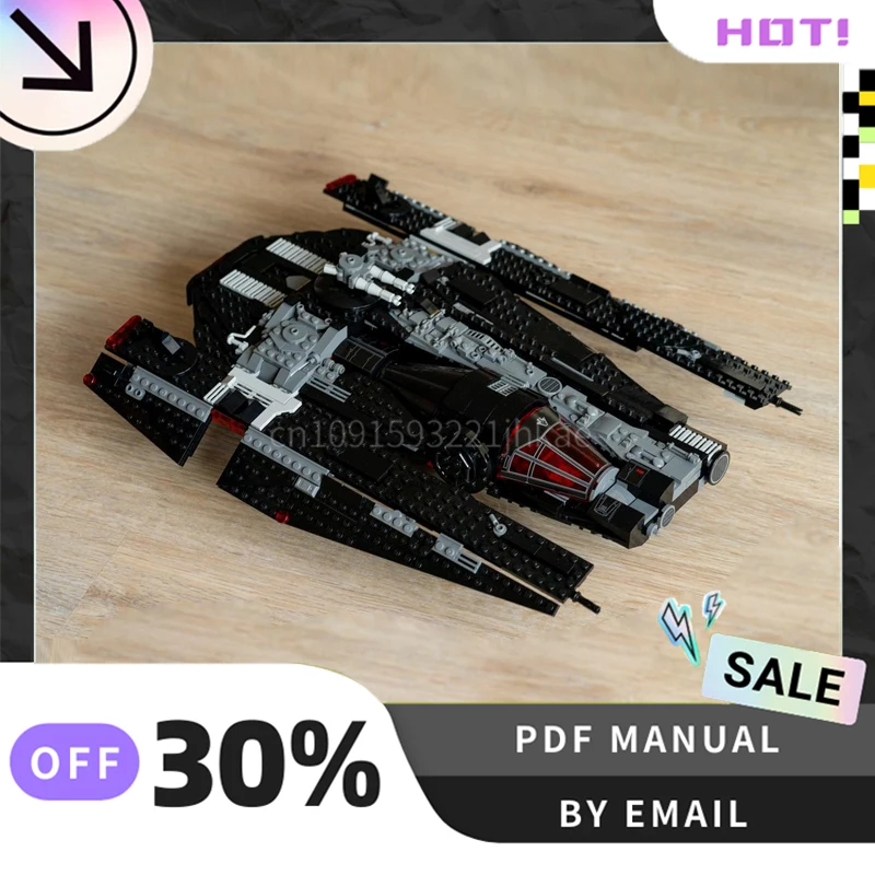 [1054PCS] 맞춤형 MOC Dark Fondor Haulcraft 크리 에이 티브 빌딩 블록 세트 STEM 장난감 DIY 건설 모델 키트 생일 선물