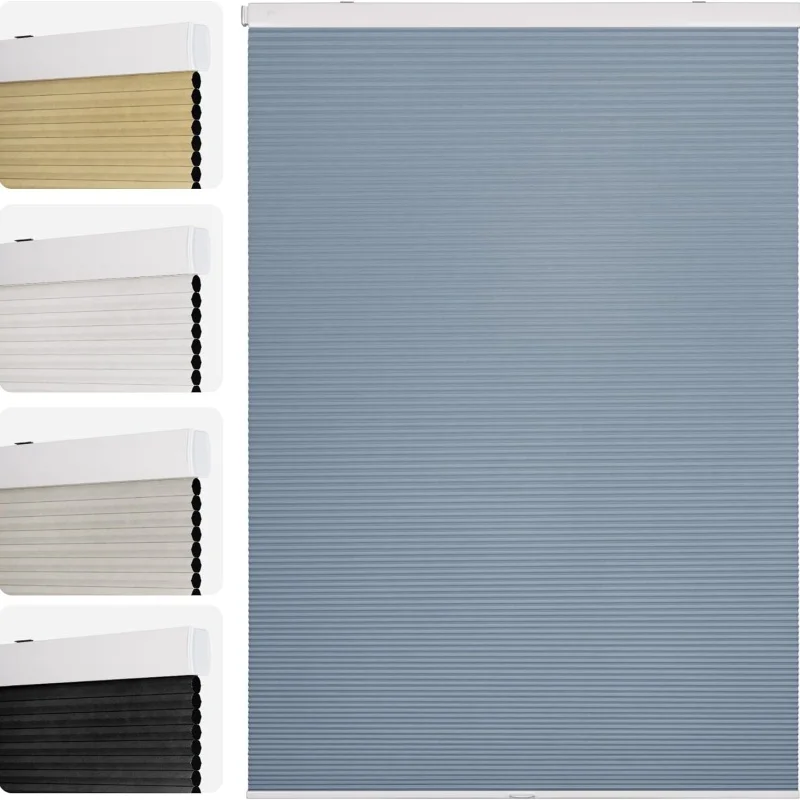 Custom No-Drill Install Cellular Blinds Multicolor Wireless UV Protection Non-Slip Pleated Manual Honeycomb Shades For Window