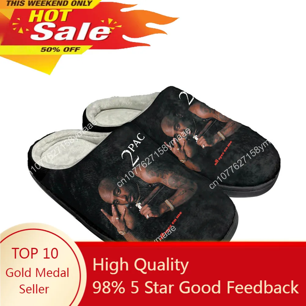 

Hot Cool Rapper Rap 2pac Tupac All Fashion Slippers Mens Womens Sandals Plush Casual Keep Warm Shoes Thermal Comfortable Slipper