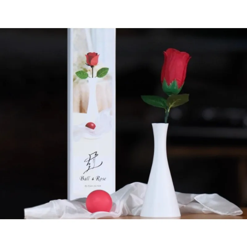 Ball&Rose Magic Tricks Visual Flower Transformation Prop for Stage Parties Easy Silk Magic Beginners & Magicians Comedy Magic