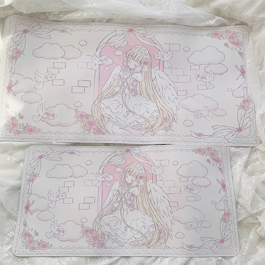 Ins Style Leather Mouse Pad Original Design Student Dorm Waterproof Non-Slip Desk Mat Placemat Cute Girly Computer Keyboard Pad