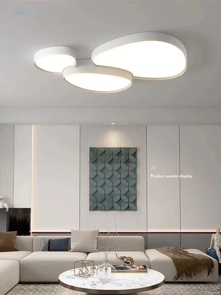 TechHPModern LED Nordic Simple Ceiling Light, Black And White Lamp For Bedroom