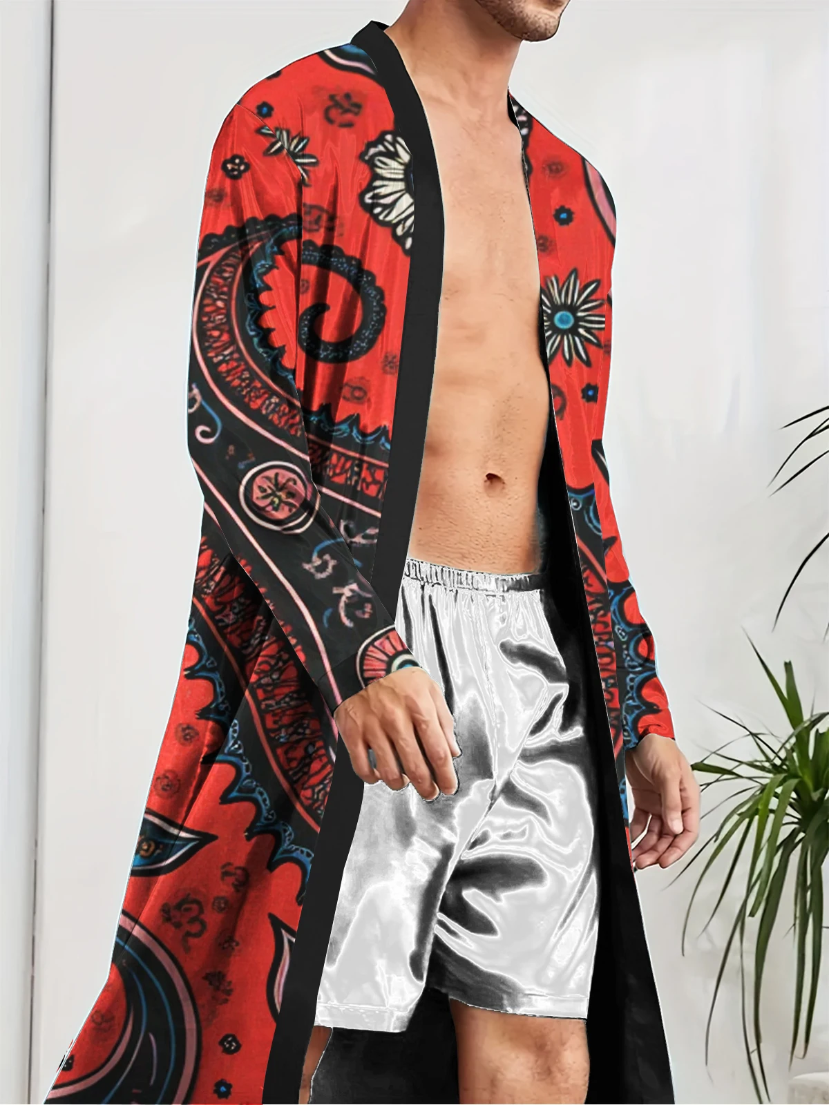 1pcs Men's Robes 2026 Spring/Summer Funny pajamas 3D Printed Sleepwear Graphic Breathable Bathrobe men sleepwear Shower robe