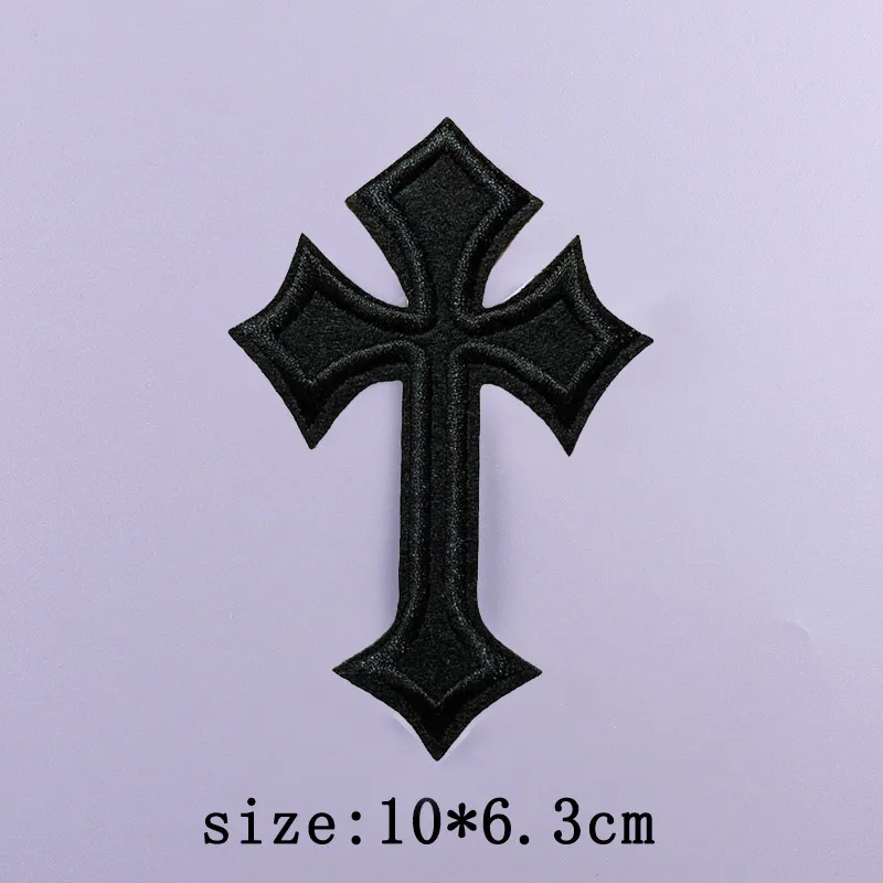 Van Gogh Stickerei Patches Für Kleidung Jesus Kreuz Patch Aufkleber DIY Eisen Auf Patches Für Kleidung Brief Punk Abzeichen Applique – Detail 14
