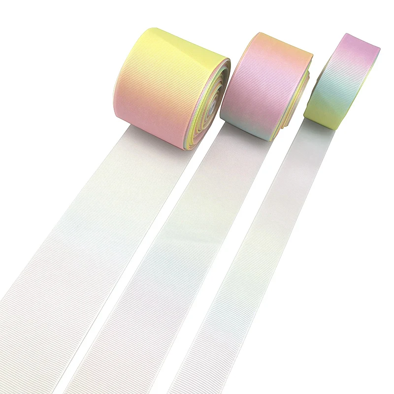 (10 Meter/Roll) 1 "(25Mm) gradiënt Kleur Rainbow Ribbon Grosgrain Omboordsels Diy Decoratie Linten Groothandel